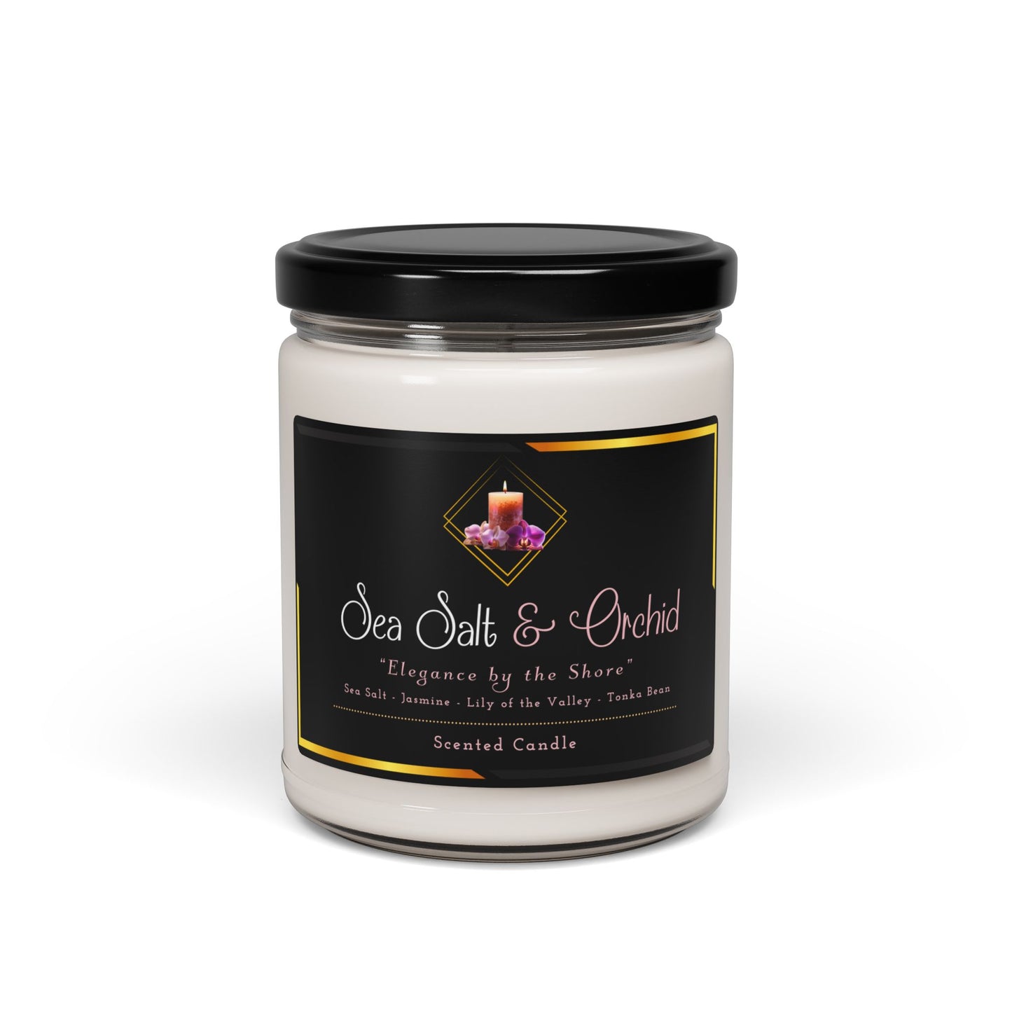 Sea Salt & Orchid - Scented Soy Candle, 9oz