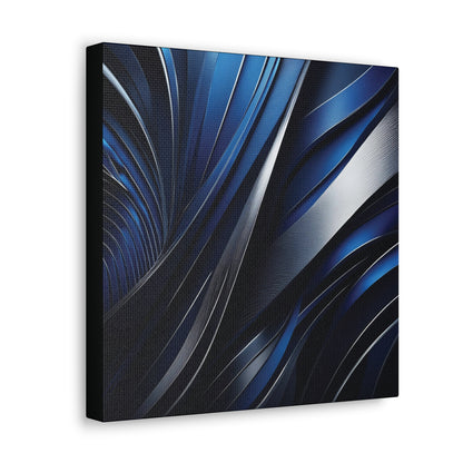 Abstract Blue & Silver - Canvas Gallery Wraps