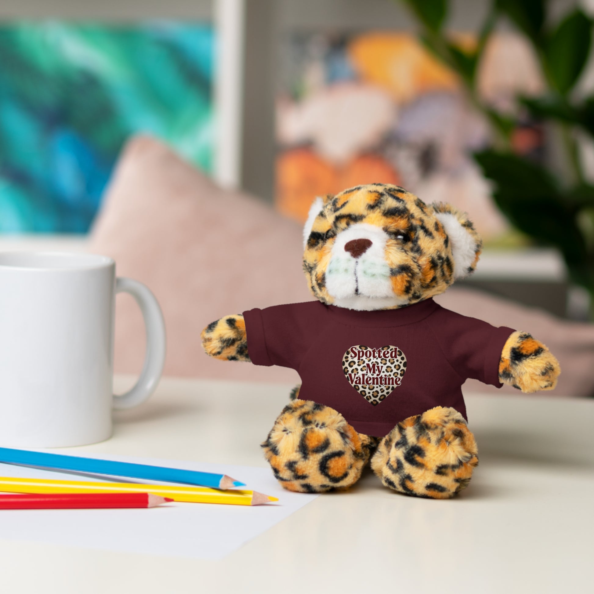 'Spotted My Valentine' - Stuffed Jaquar with Tee - Creatively Designed Shop