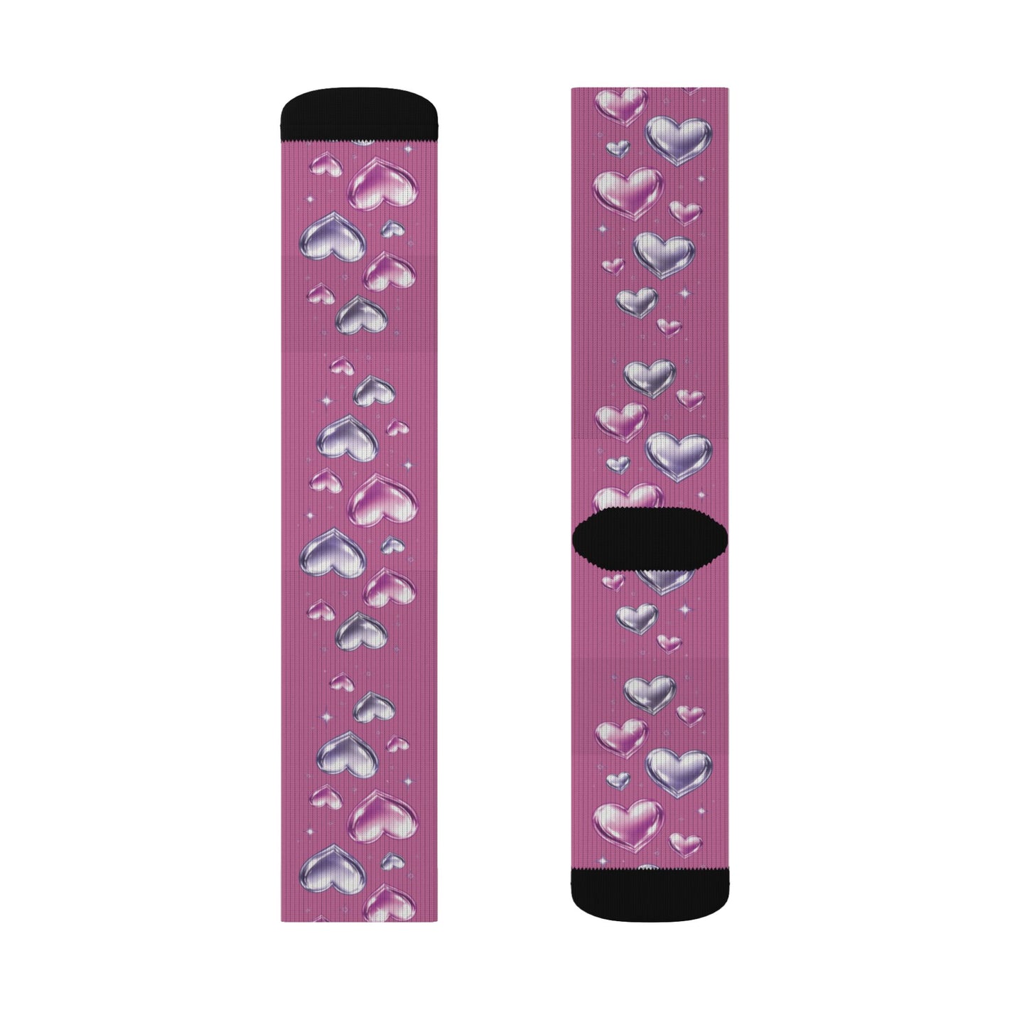 Purple & Pink Hearts Socks