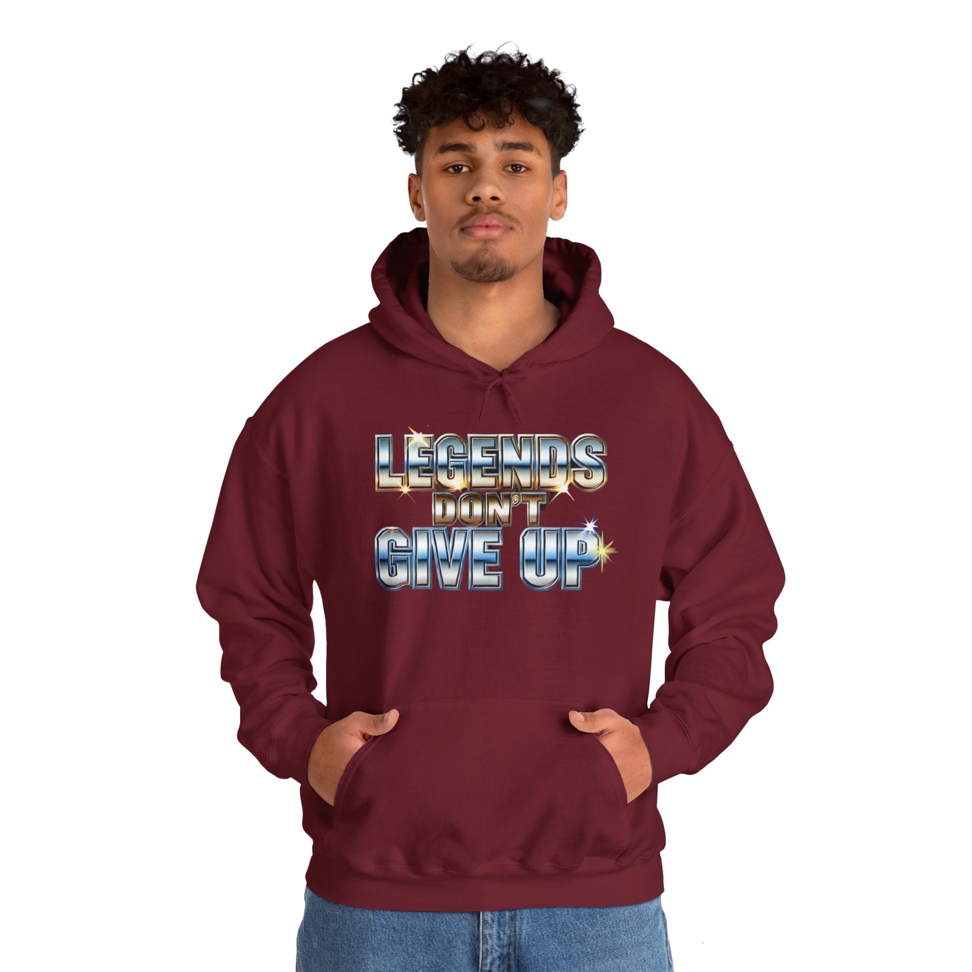 Legends Don't Give Up - Unisex Heavy Blend™ Hooded Sweatshirt - Creatively Designed Shop