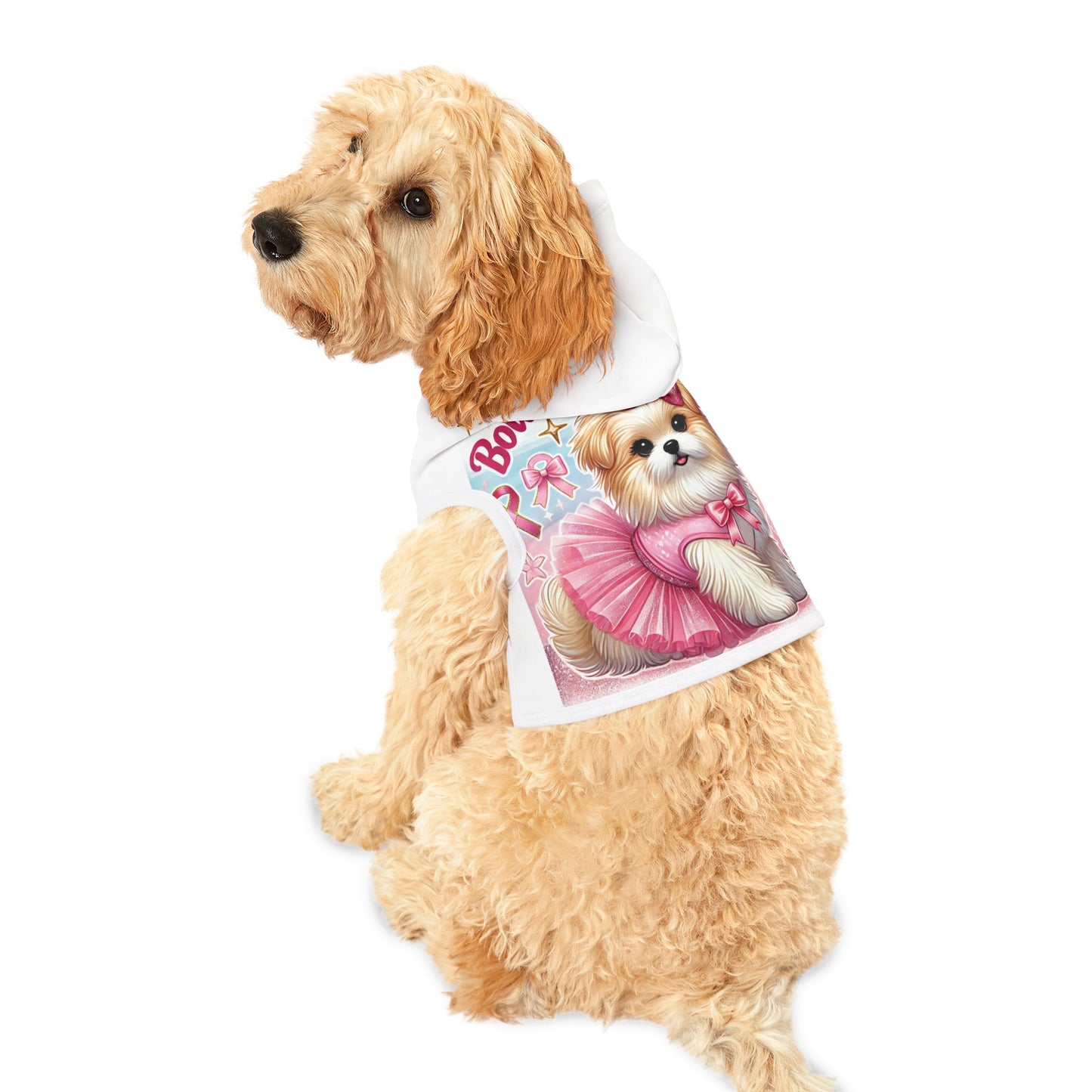 Bow Wow in Pink - Pet Hoodie