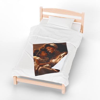A Mother's Love - Velveteen Plush Blanket