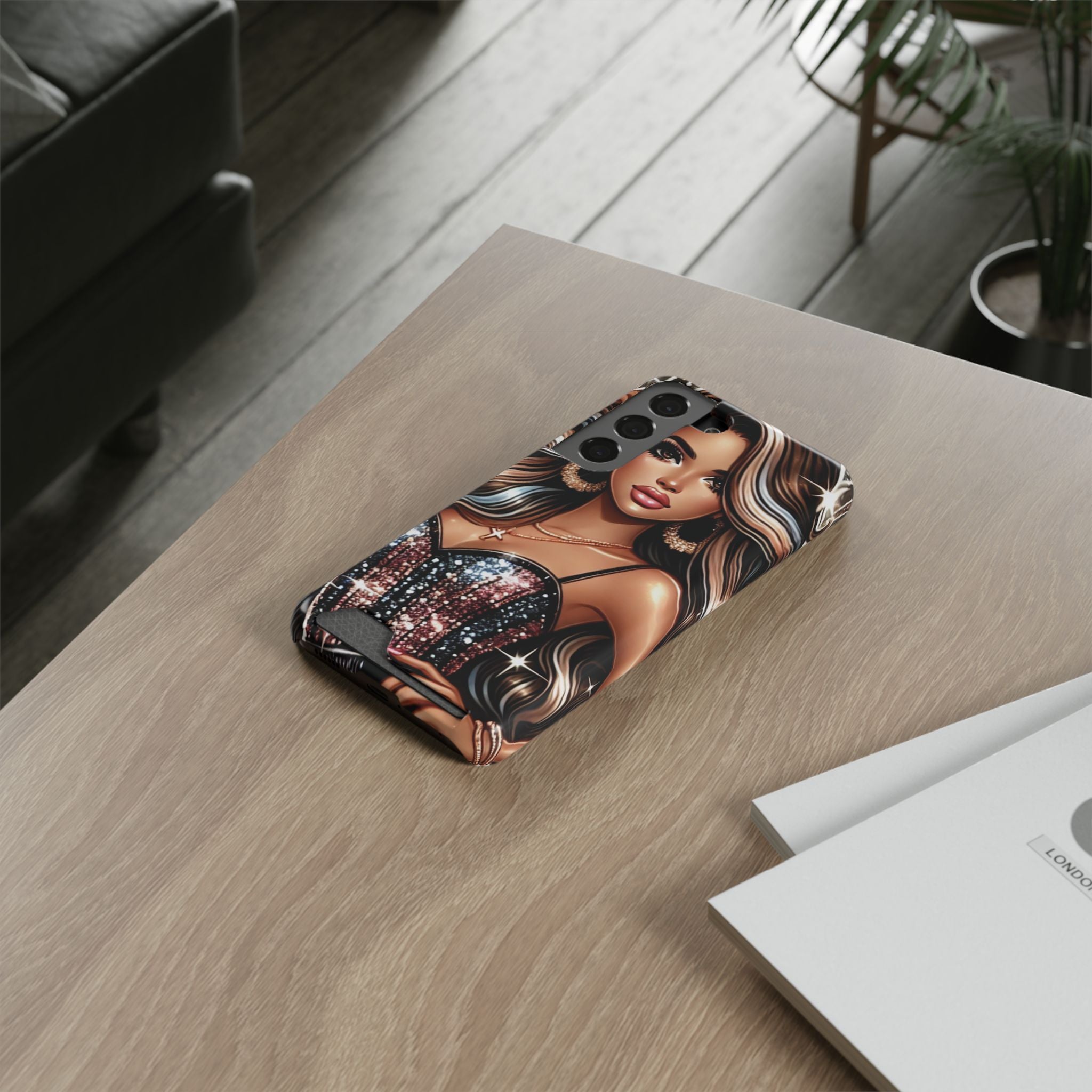"Beautiful" - Phone Case With Card Holder