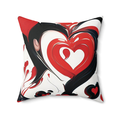 Hearts & Love - Spun Polyester Square Pillow