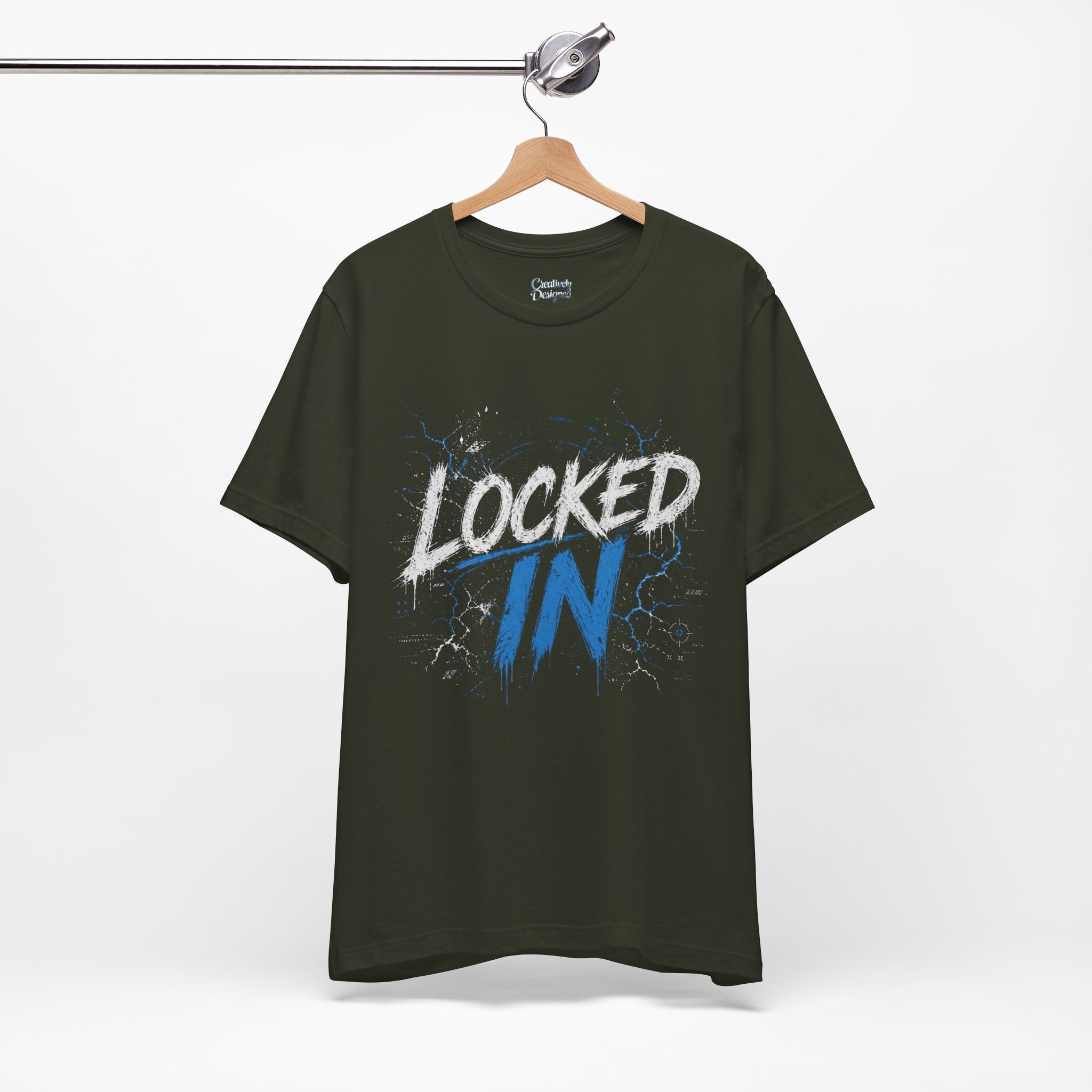 Locked In (Blue) - Jersey Short Sleeve Tee