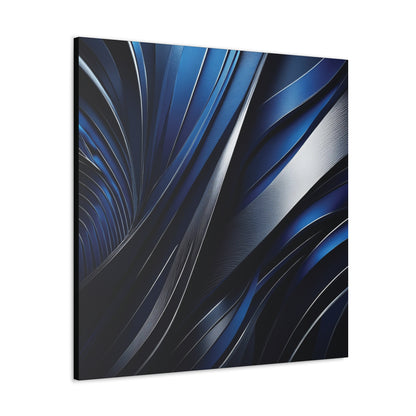 Abstract Blue & Silver - Canvas Gallery Wraps