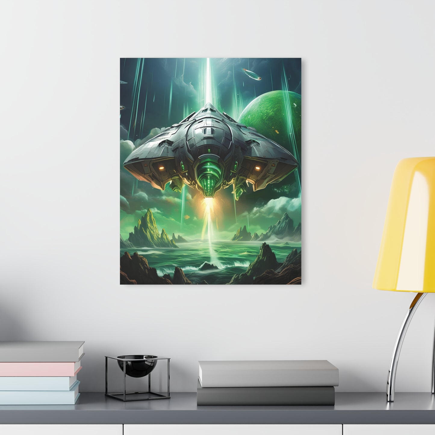 Alien Spaceship - Acrylic Prints (French Cleat Hanging)