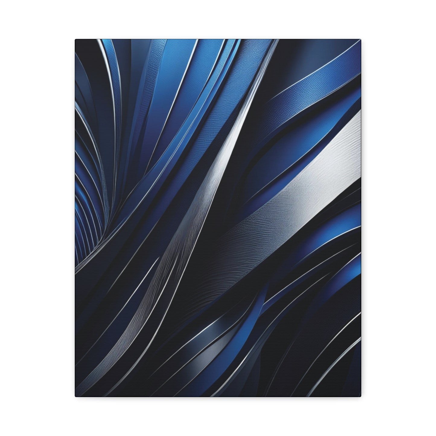 Abstract Blue & Silver - Canvas Gallery Wraps