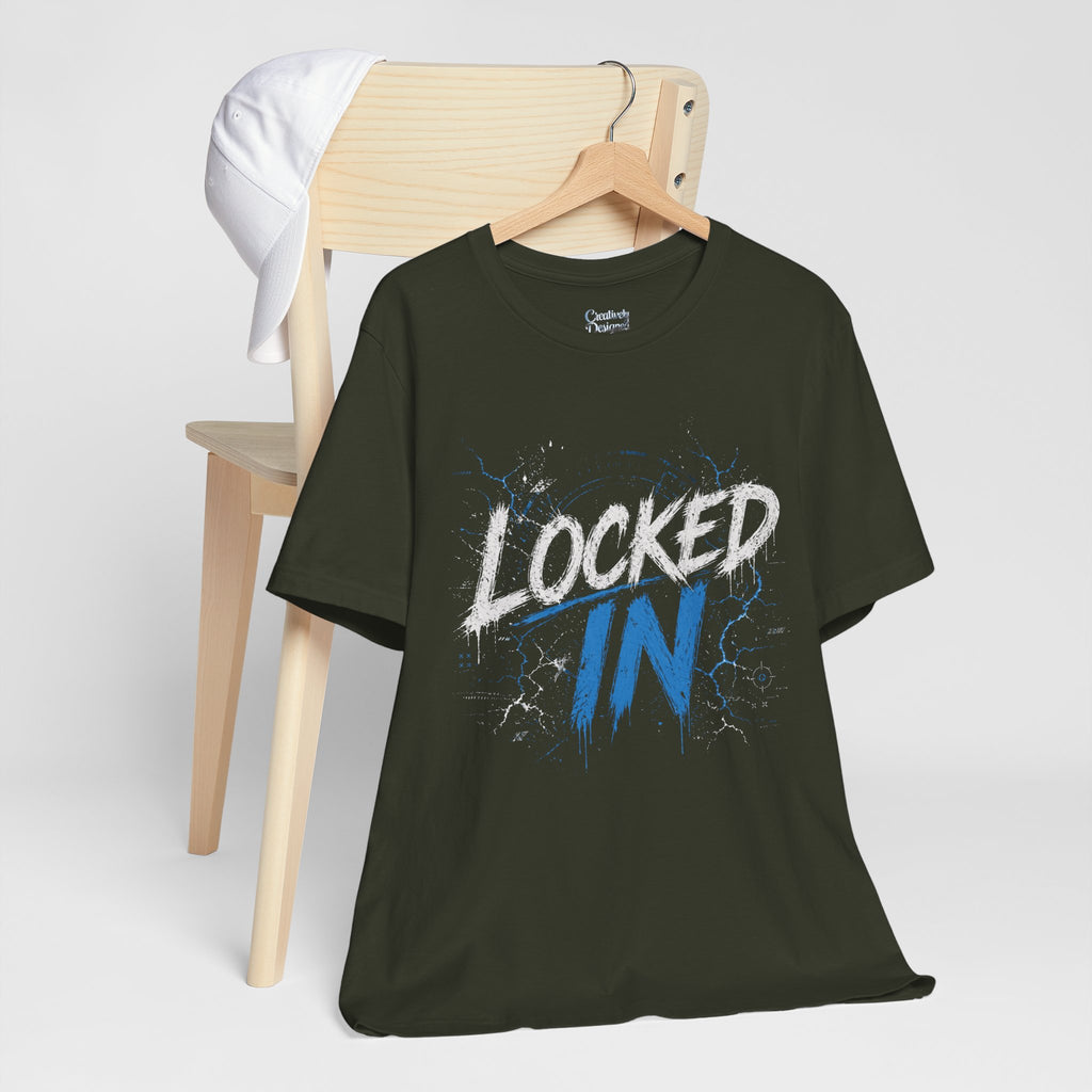 Locked In (Blue) - Jersey Short Sleeve Tee