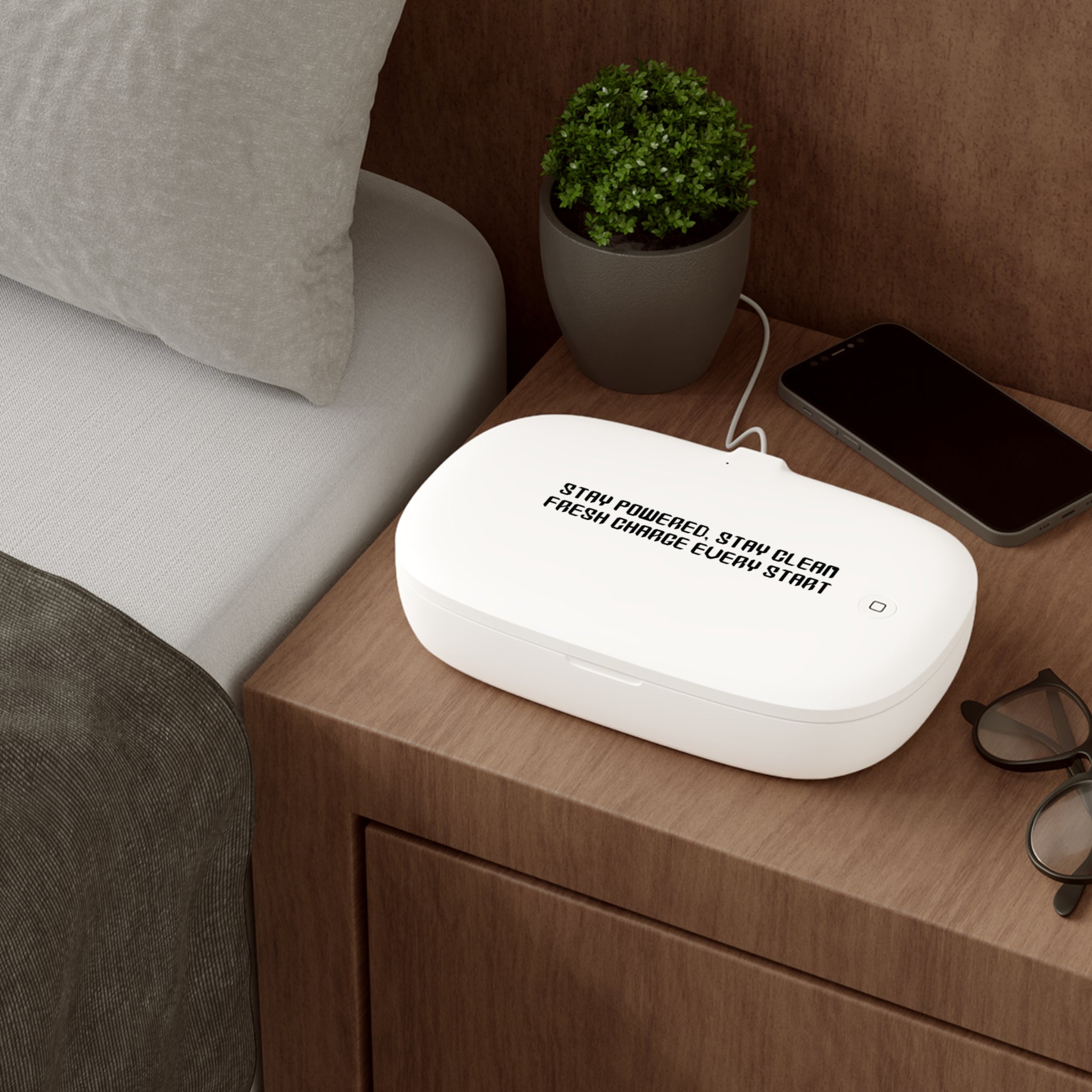 "Stay Powered, Stay Clean" - UV Phone Sanitizer and Wireless Charging Pad