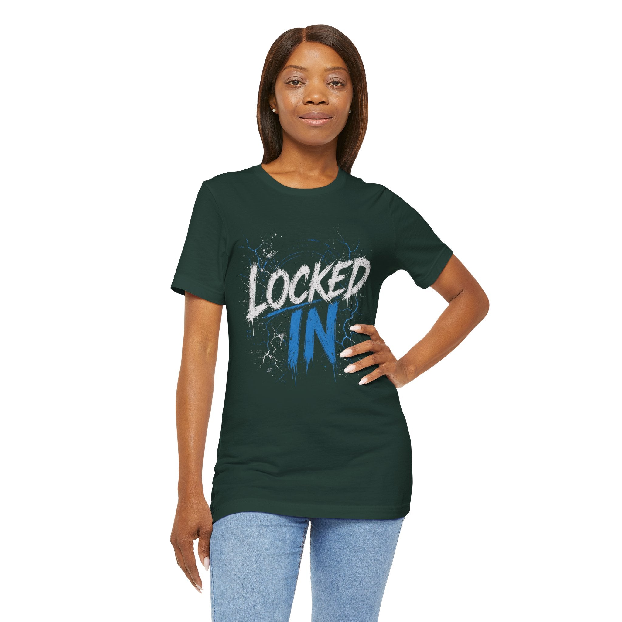 Locked In (Blue) - Jersey Short Sleeve Tee