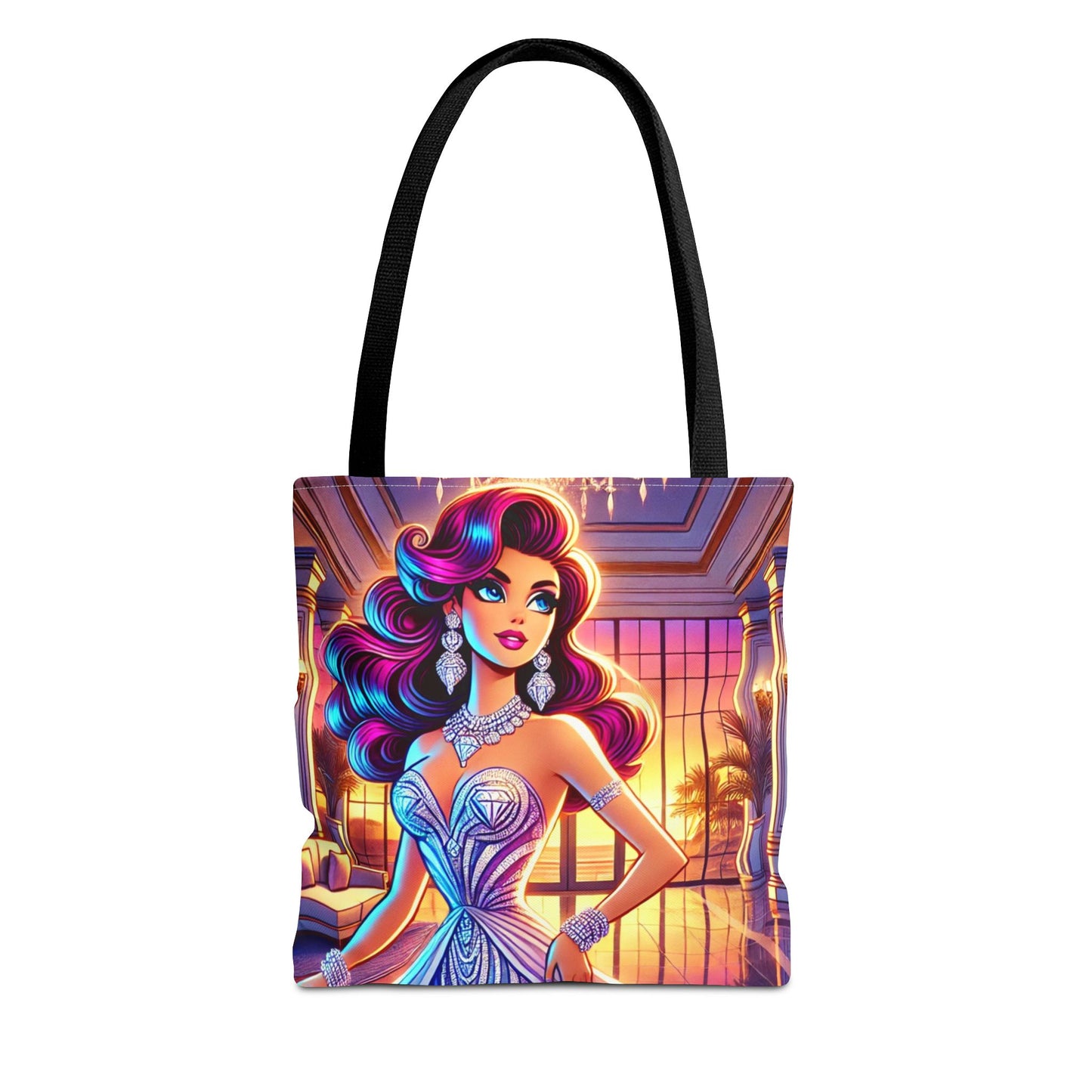 "Elegance Suits Me" (Purple) - Tote Bag (AOP)