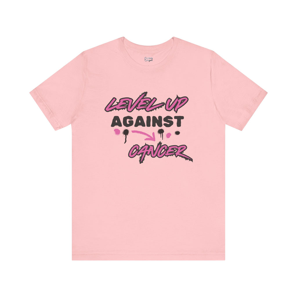 Level Up Against Cancer - Unisex Jersey Short Sleeve Tee