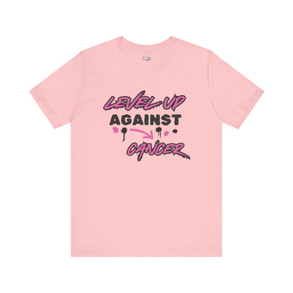 Level Up Against Cancer - Unisex Jersey Short Sleeve Tee