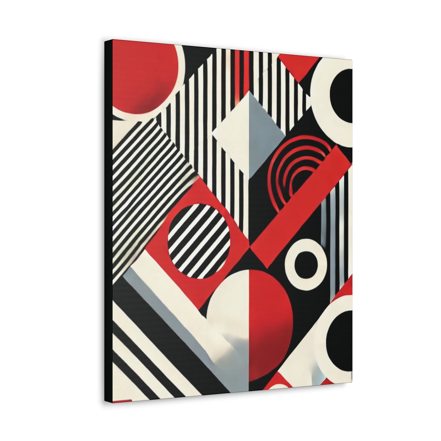 Red, Black & White Abstract - Canvas Gallery Wraps