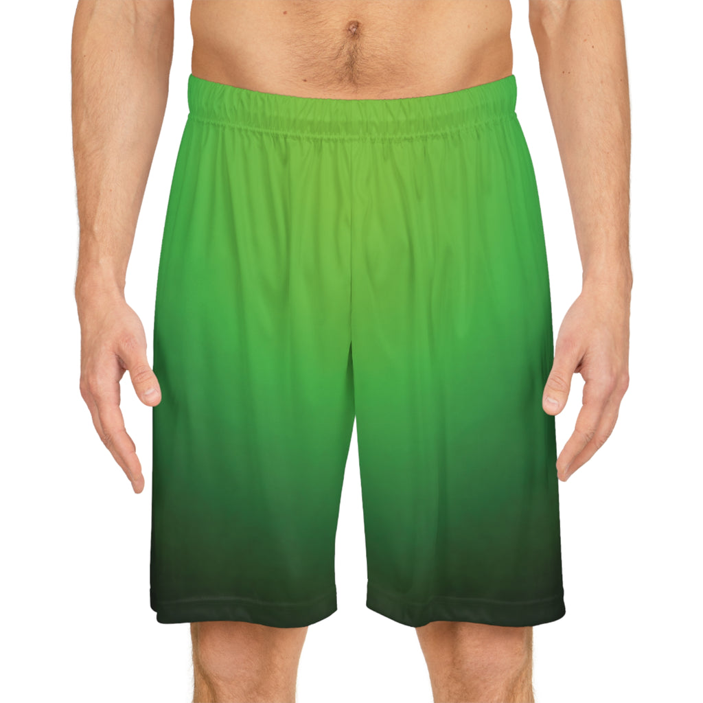 Faded to Green - Basketball Shorts (AOP)