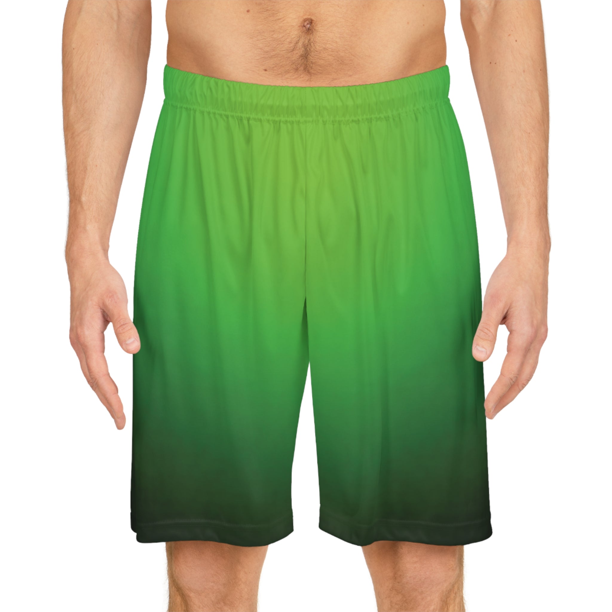Faded to Green - Basketball Shorts (AOP)
