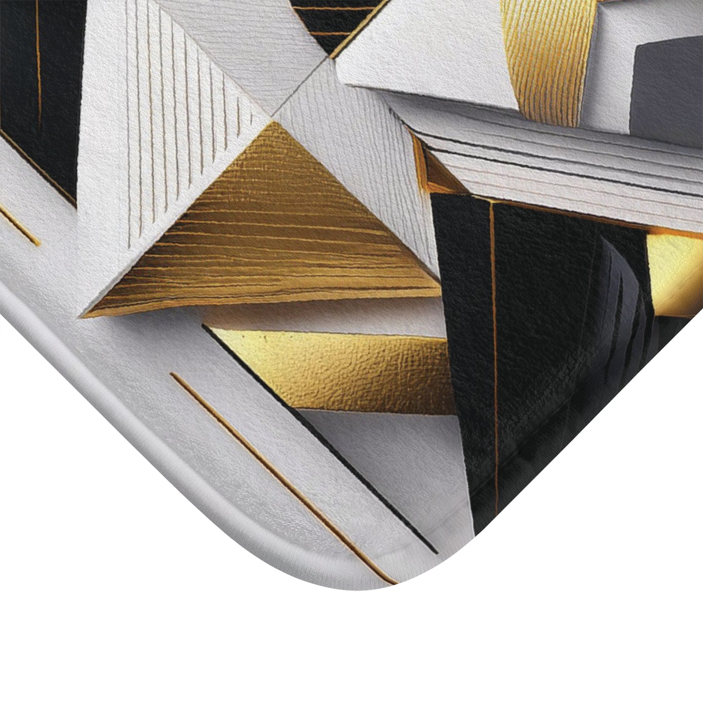 Black, Gold & White - Bath Mat