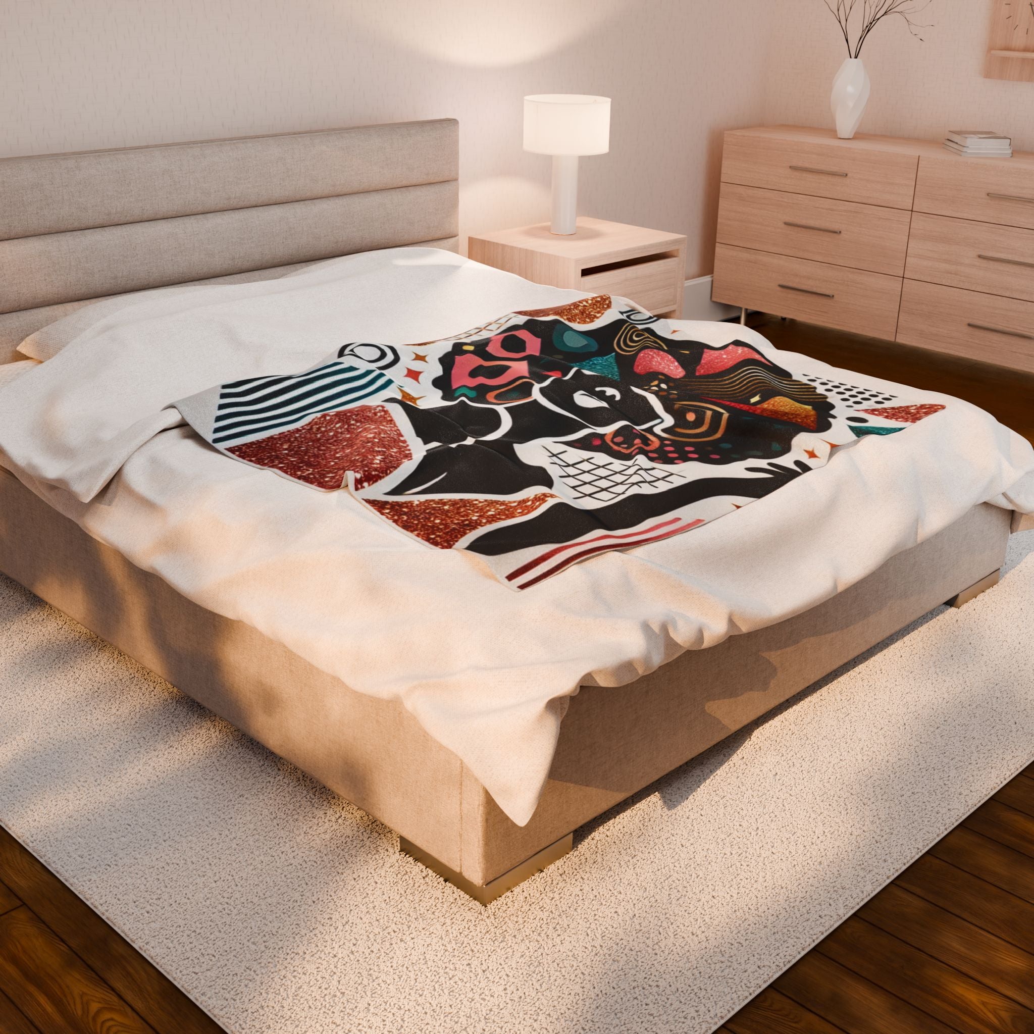 Crowned in Confidence – Plush Velveteen Blanket