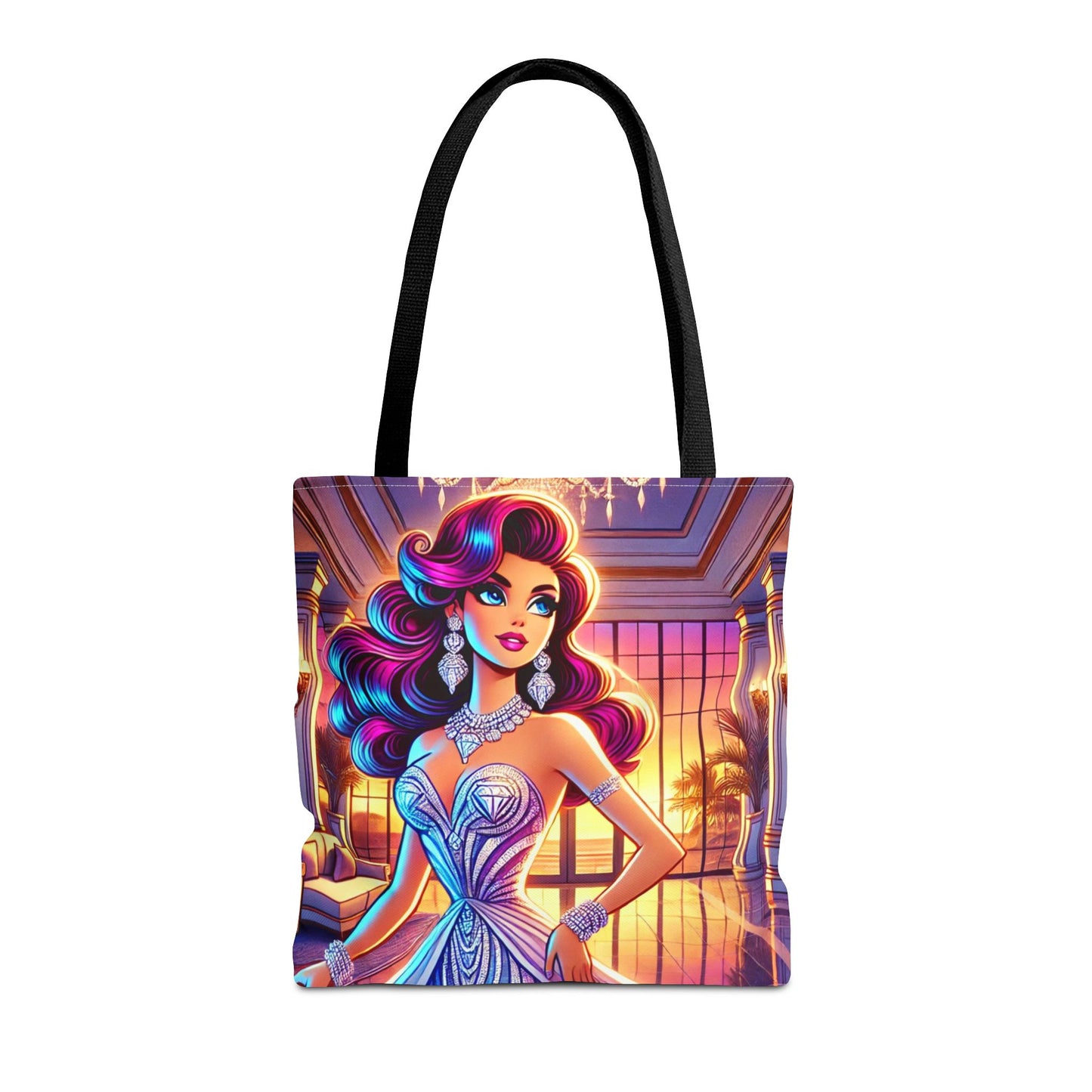 "Elegance Suits Me" (Purple) - Tote Bag (AOP)