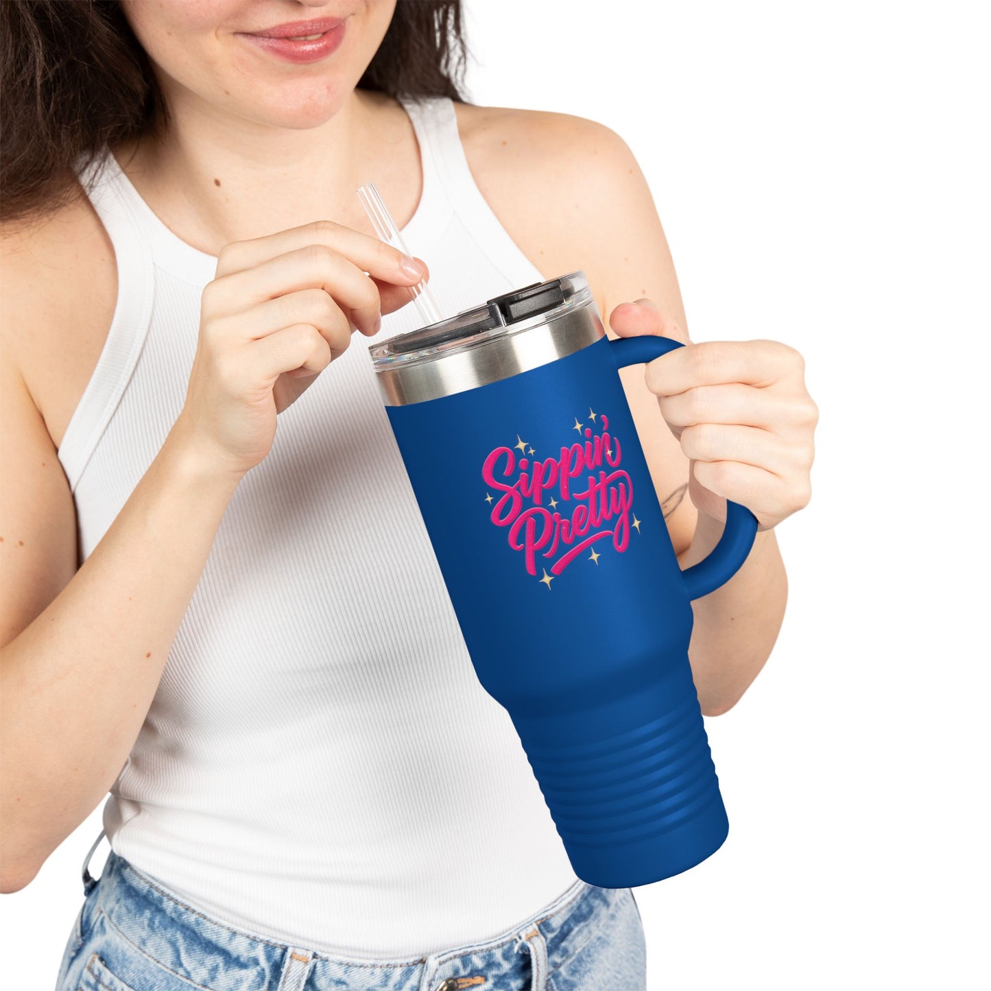 Sippin' Pretty - Insulated Travel Mug, 40oz