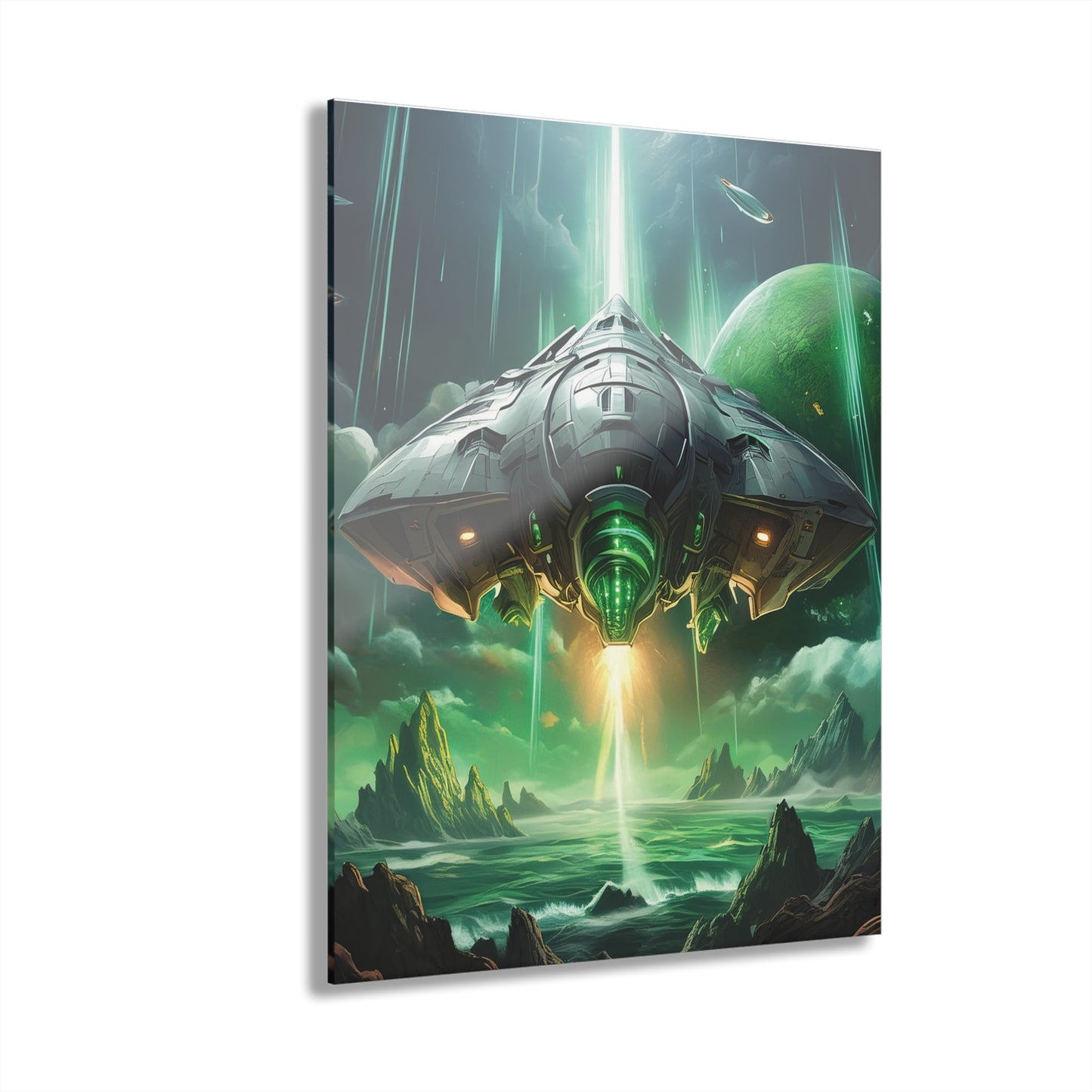 Alien Spaceship - Acrylic Prints (French Cleat Hanging)