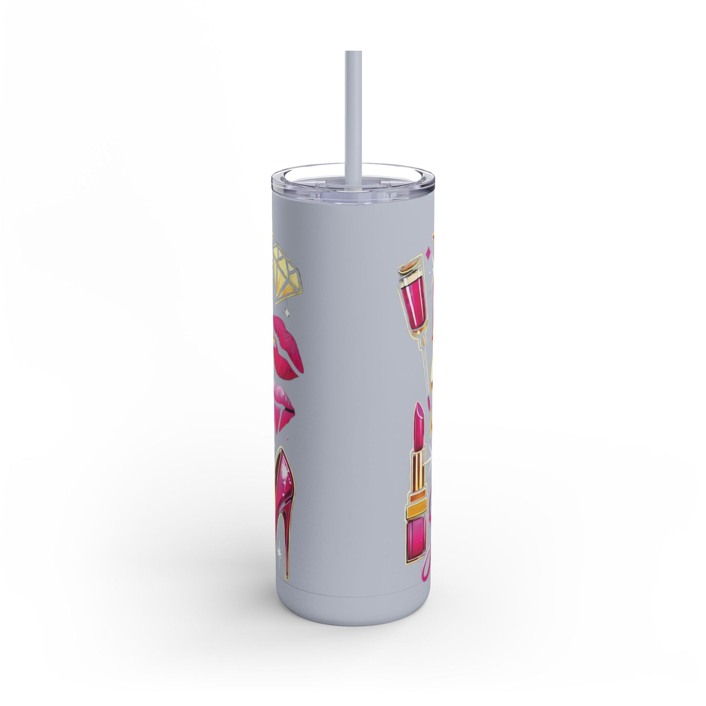 Pink, Sip & Love - Maars Maker Skinny Matte Tumbler, 20oz - Creatively Designed Shop