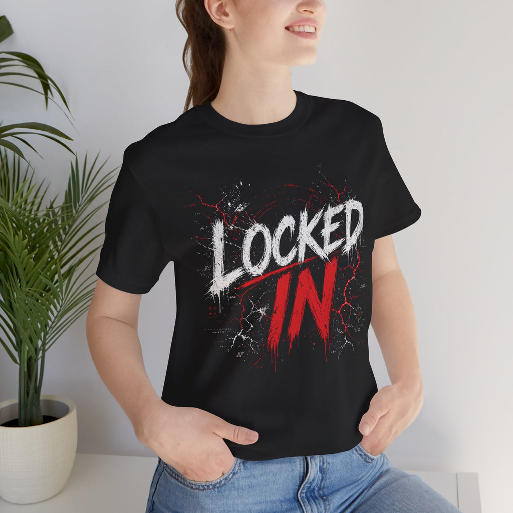 Locked In (Red) - Jersey Short Sleeve Tee