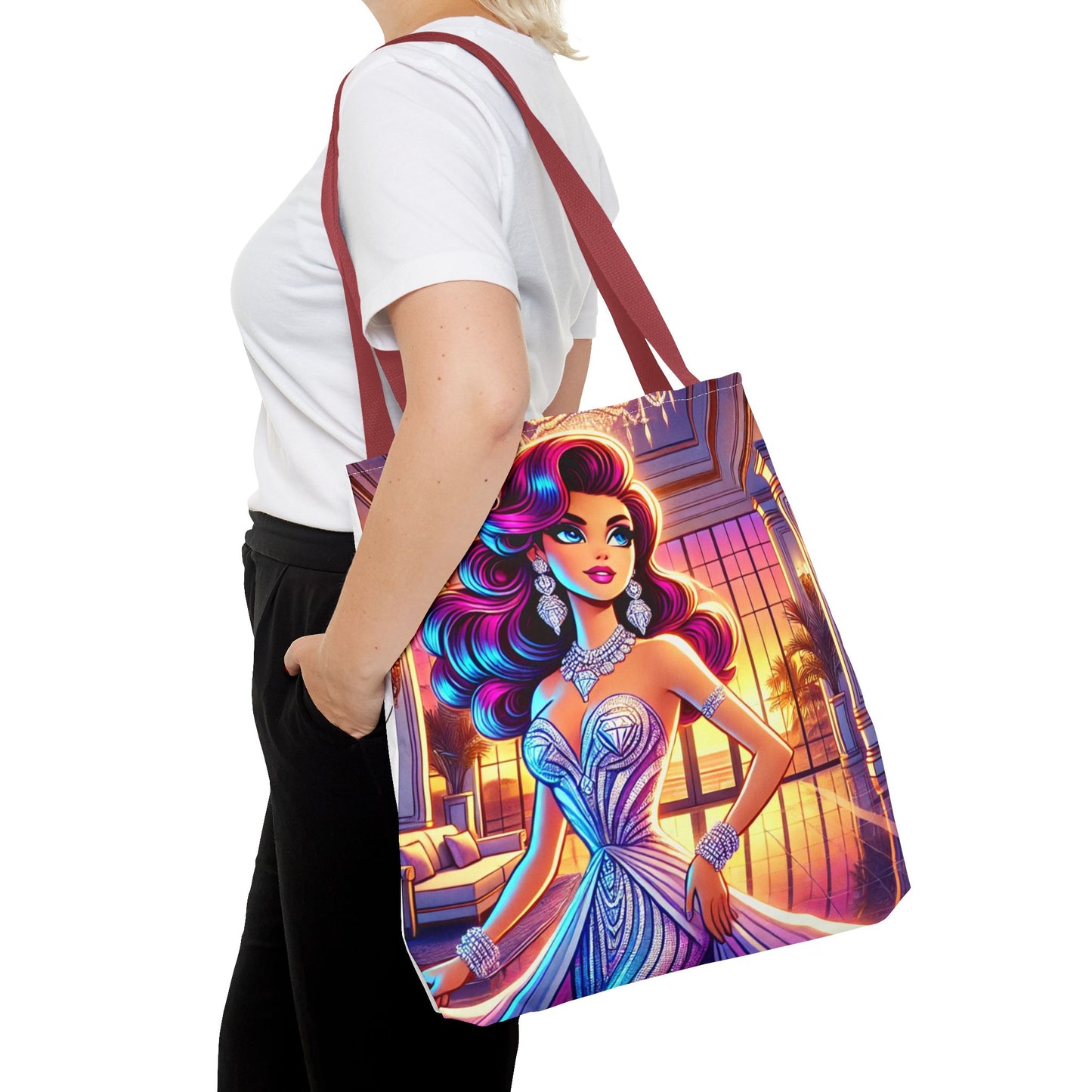 "Elegance Suits Me" (Purple) - Tote Bag (AOP)