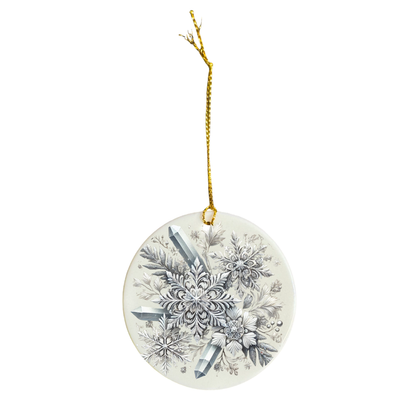 Snowflakes & Ice Crystals - Ceramic Decoration Ornament, (1pc) - Creatively Designed Shop