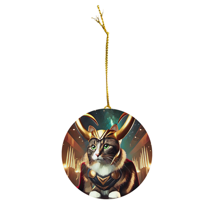 "A Very Loki Christmas" - Ceramic Decoration Ornament, (1pc)