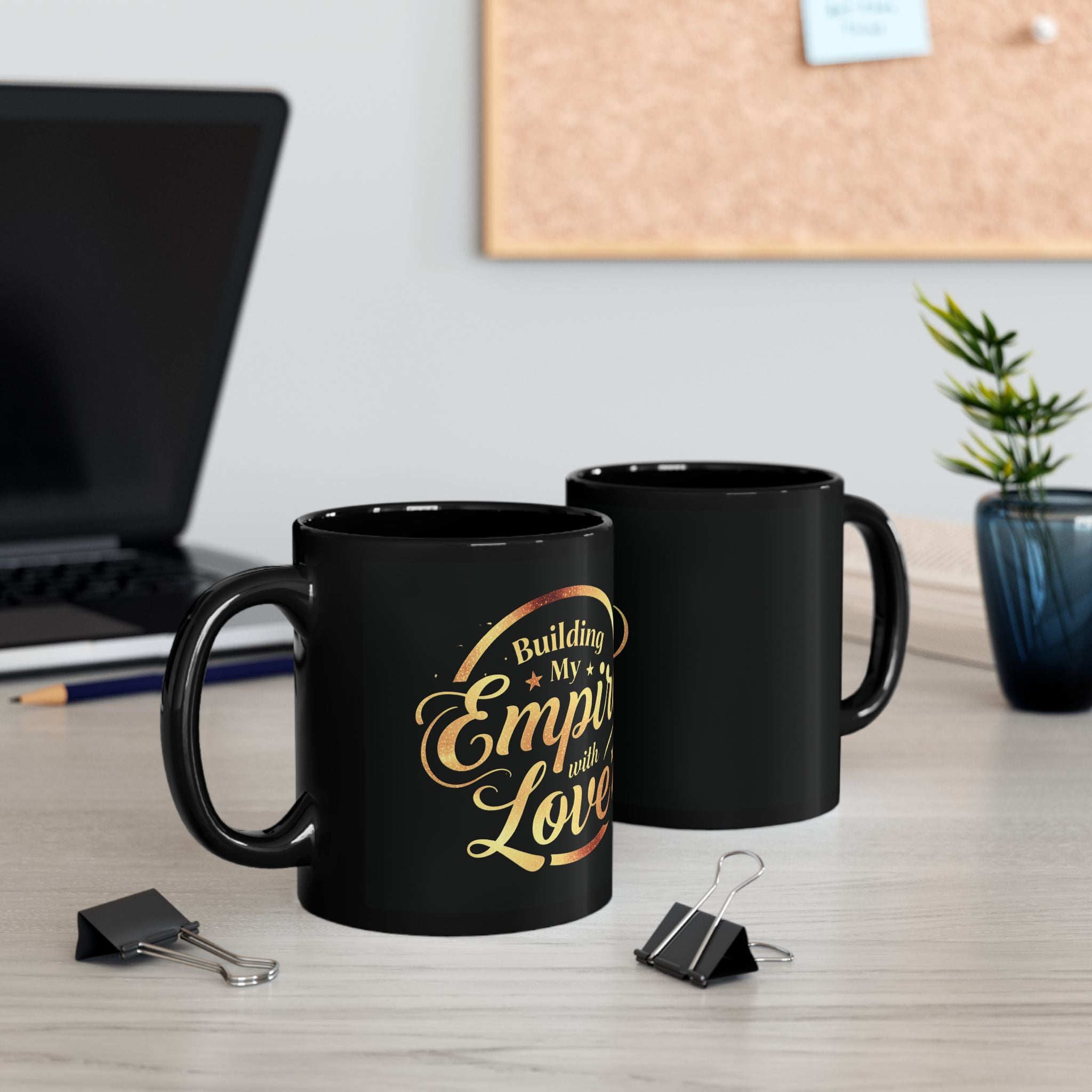 Building My Empire with Love - Black Coffee Mug (11oz&15oz)