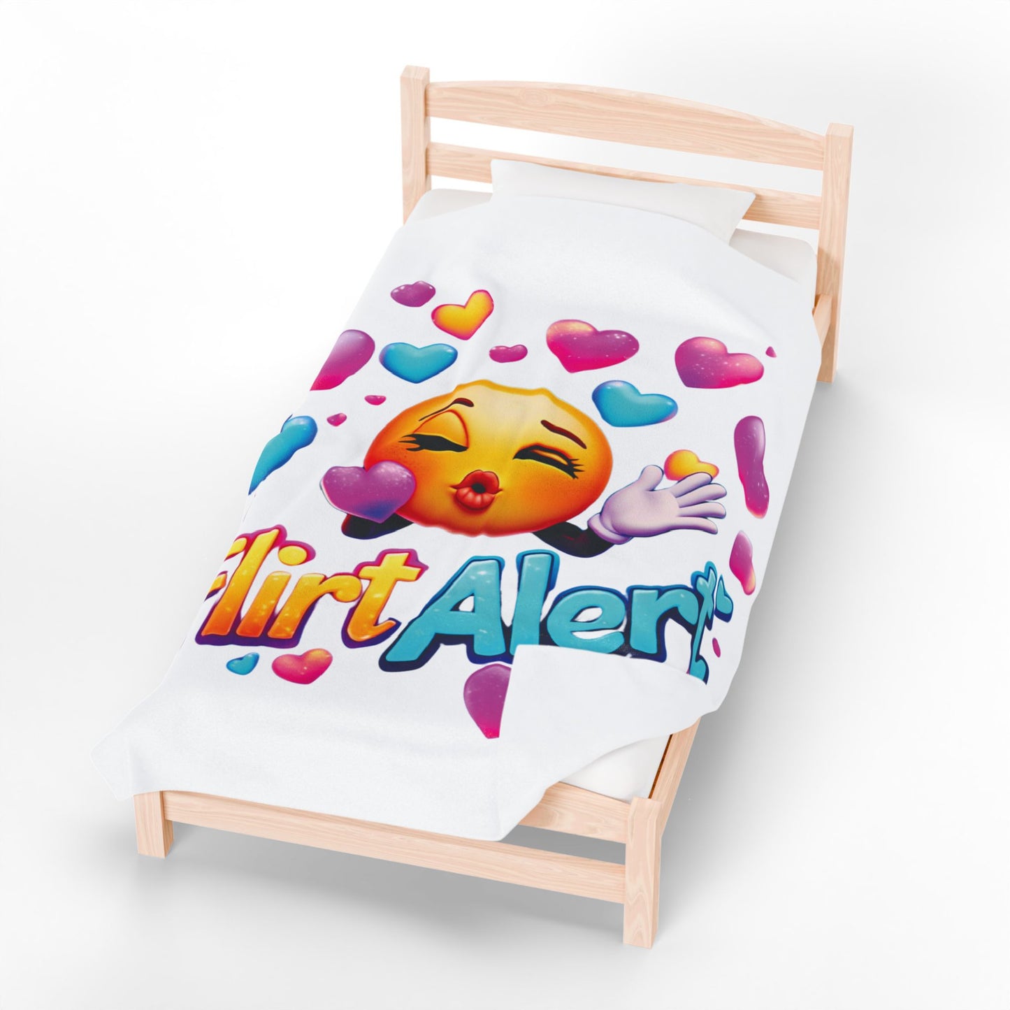 Flirt Alert - Velveteen Plush Blanket