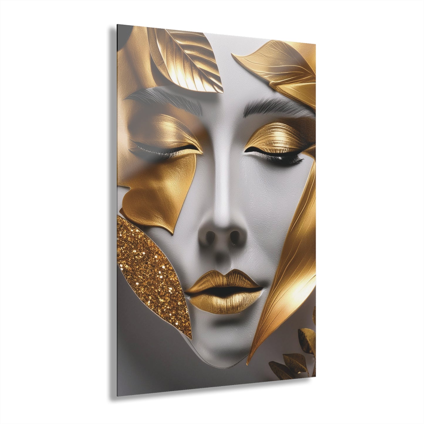 Gold Abstract - Acrylic Prints (French Cleat Hanging)