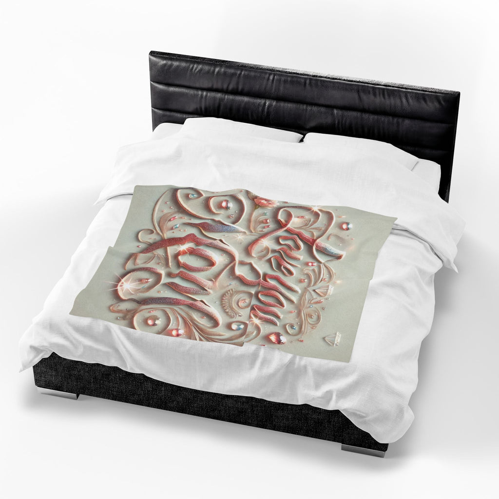 Love You Mom - Velveteen Plush Blanket
