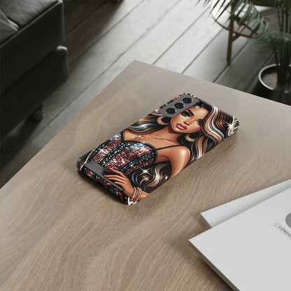 "Beautiful" - Phone Case With Card Holder - Creatively Designed Shop