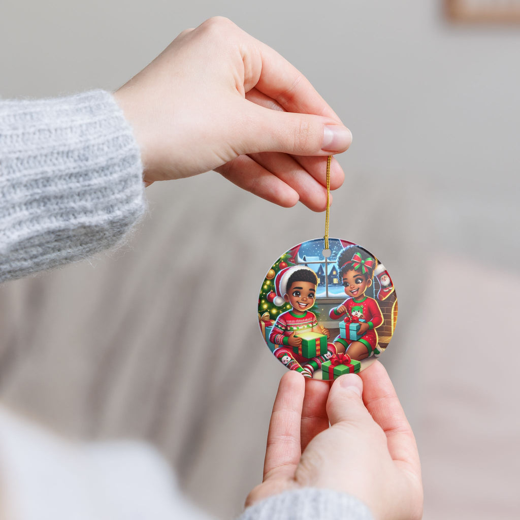 Christmas Joy  - Ceramic Decoration Ornament, (1pc)