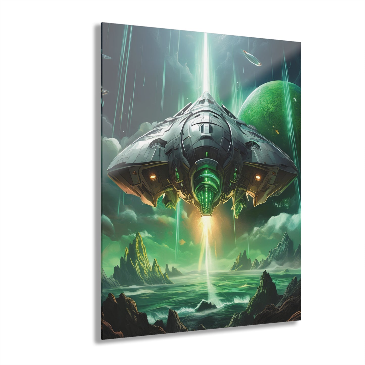 Alien Spaceship - Acrylic Prints (French Cleat Hanging)