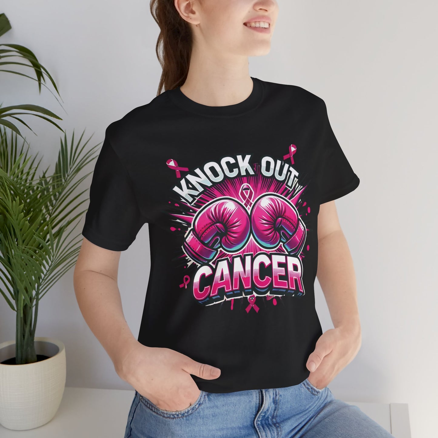 Knock Out Cancer - Unisex Jersey Short Sleeve Tee