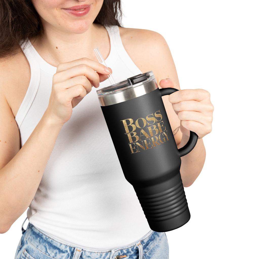 "Boss Babe Energy" - Insulated Travel Mug, 40oz