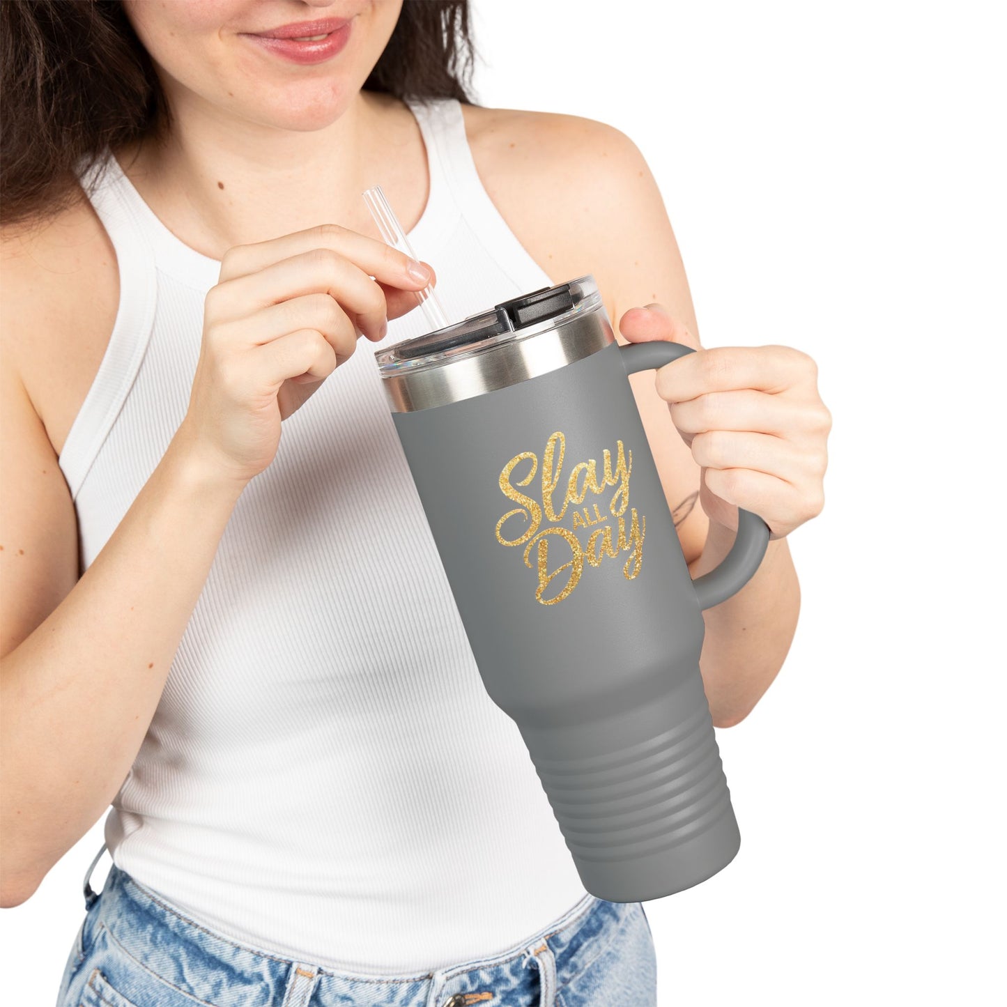 "Slay All Day" - Insulated Travel Mug, 40oz