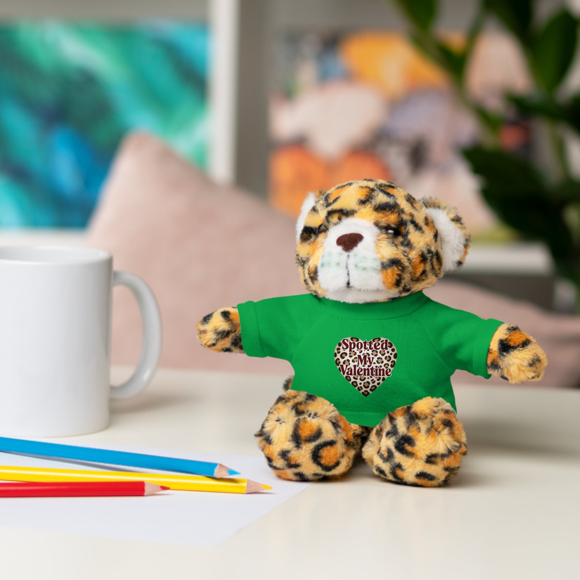 'Spotted My Valentine' - Stuffed Jaquar with Tee - Creatively Designed Shop