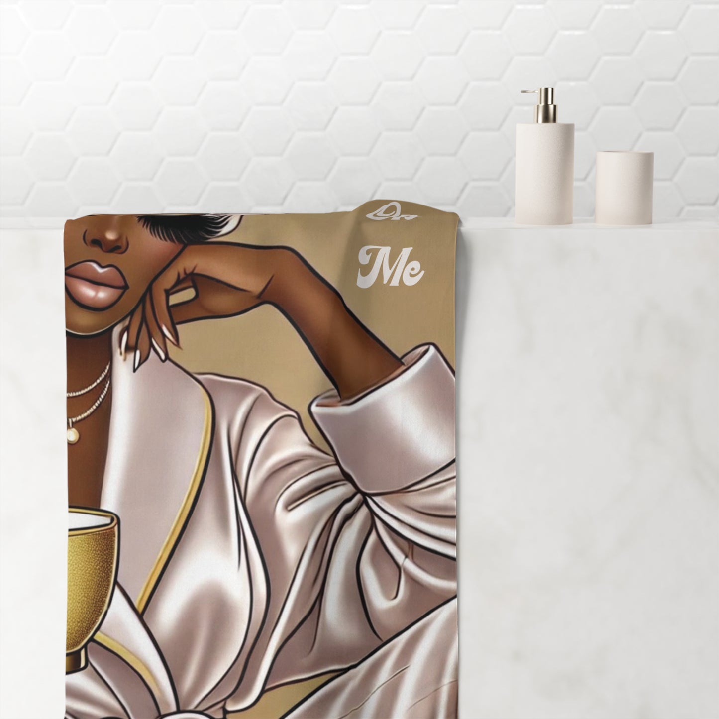 Peace Looks Good On Me - Mink-Cotton Towel