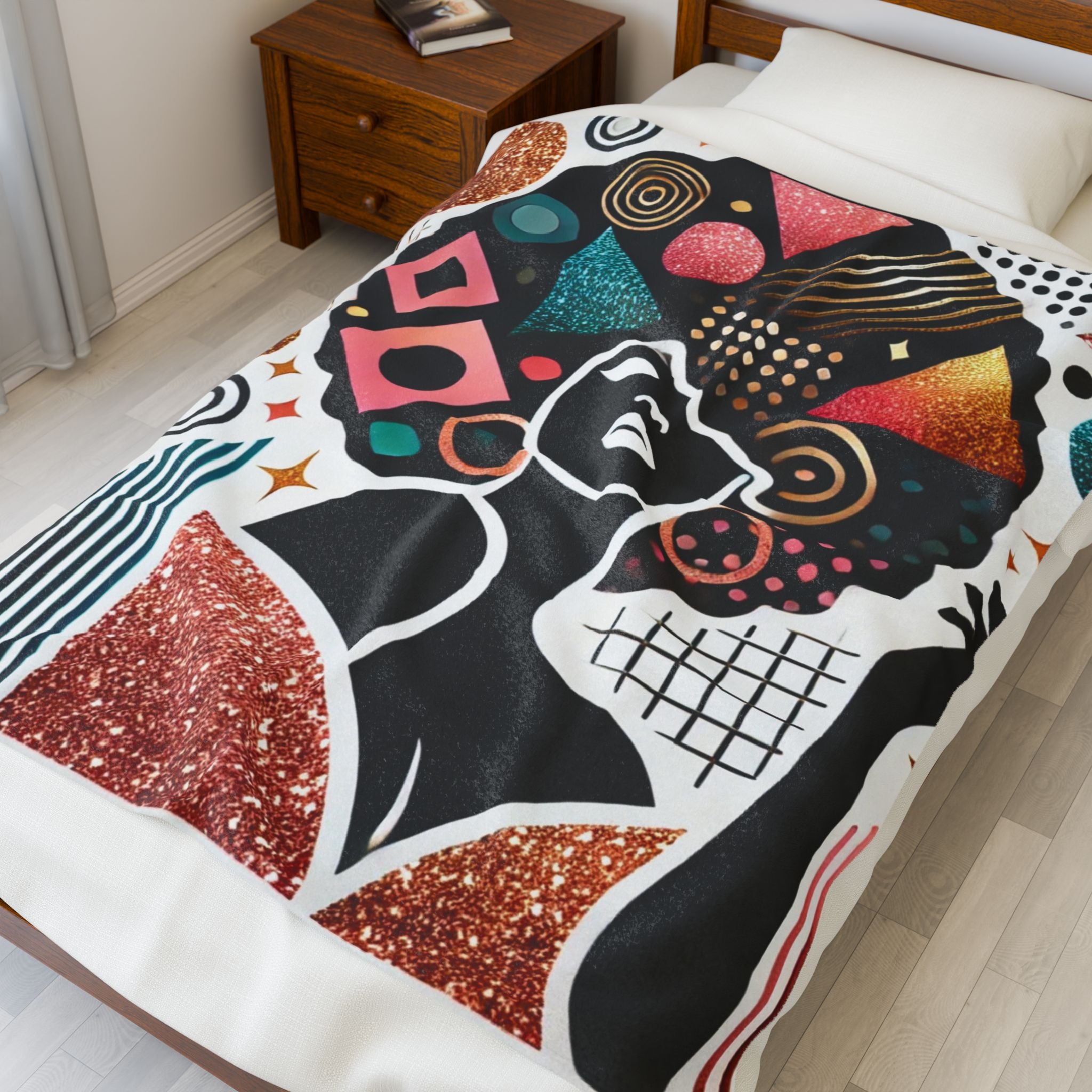 Crowned in Confidence – Plush Velveteen Blanket