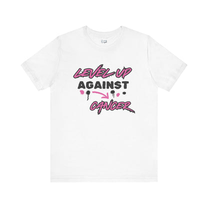 Level Up Against Cancer - Unisex Jersey Short Sleeve Tee