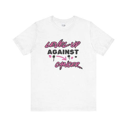 Level Up Against Cancer - Unisex Jersey Short Sleeve Tee