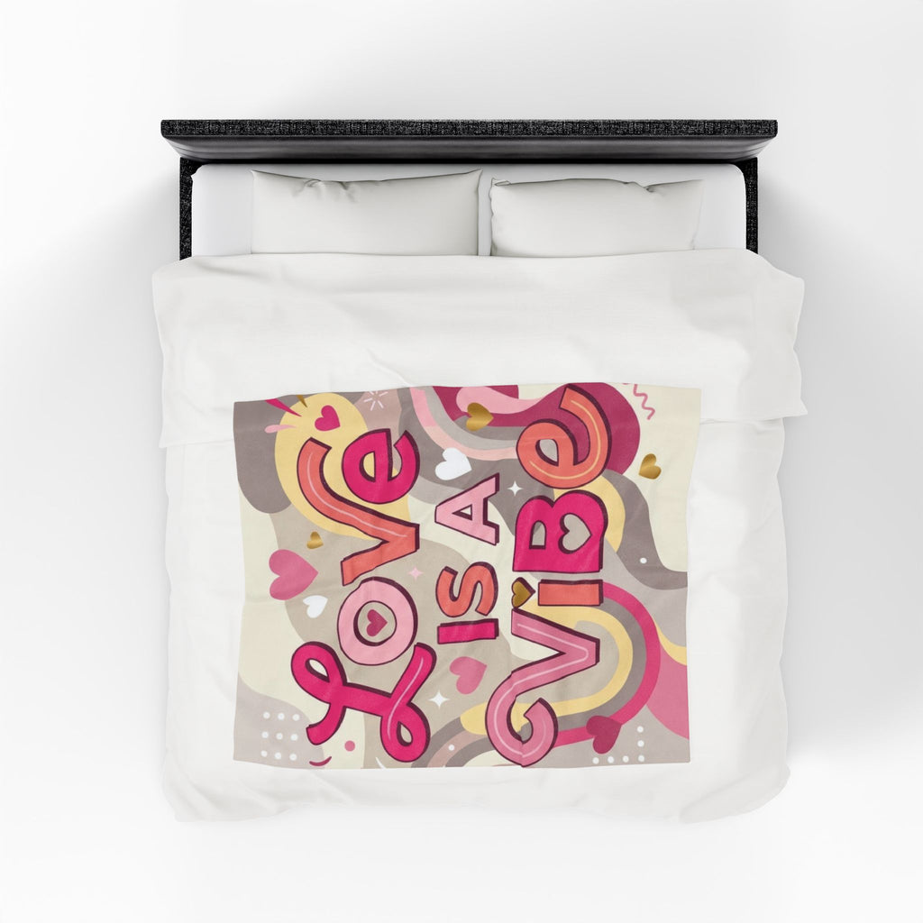 Love Is A Vibe – Plush Velveteen Blanket