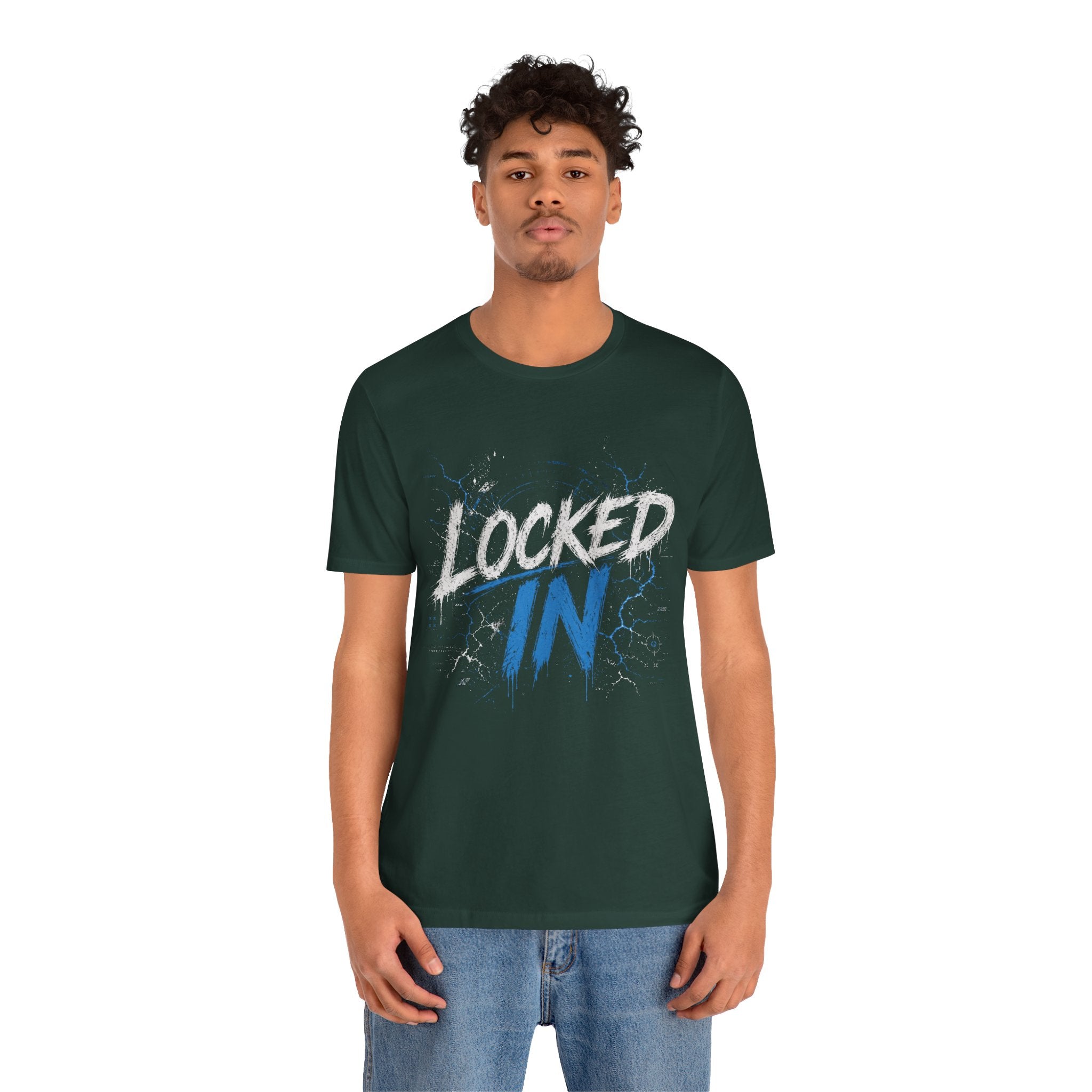 Locked In (Blue) - Jersey Short Sleeve Tee