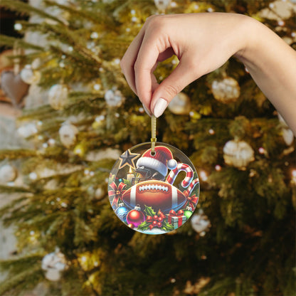 Football Christmas - Glass Ornaments